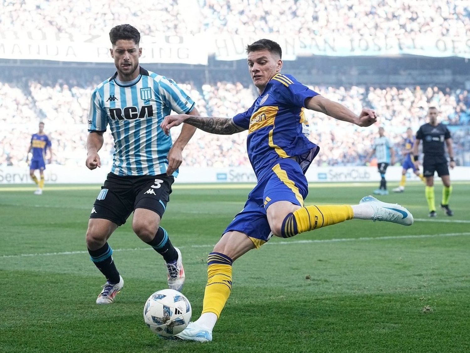 Racing venció como local a Boca 2-1 por la LPF 2024, en lo que fue el último antecedente entre ambos.