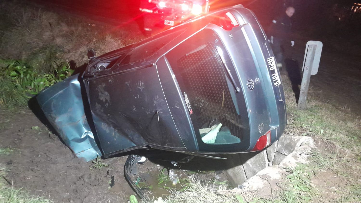 Falleció el conductor de un automóvil en el ingreso a Nogoyá