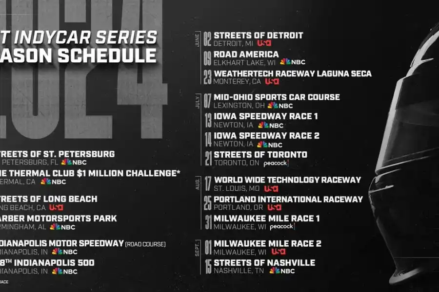 Calendario 2024 IndyCar