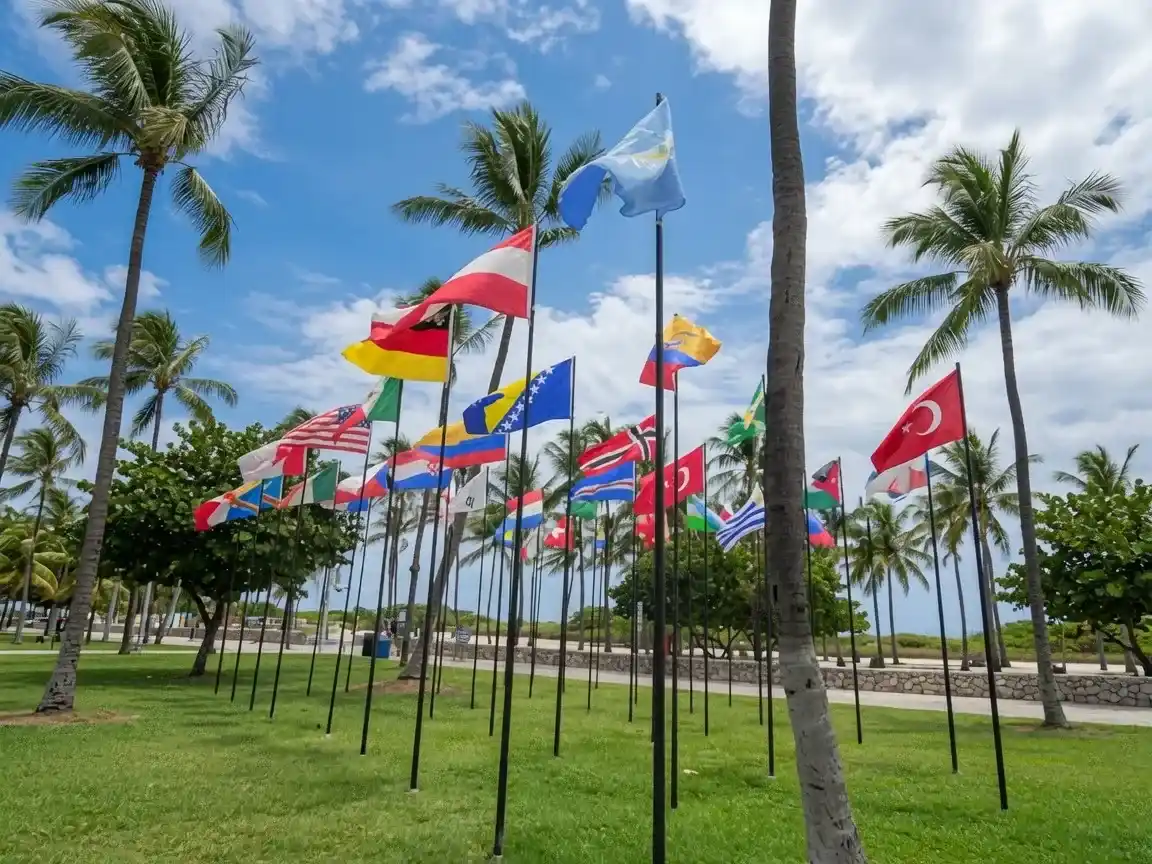 Las 48 banderas representan a cada país clasificado al Mundial 2026