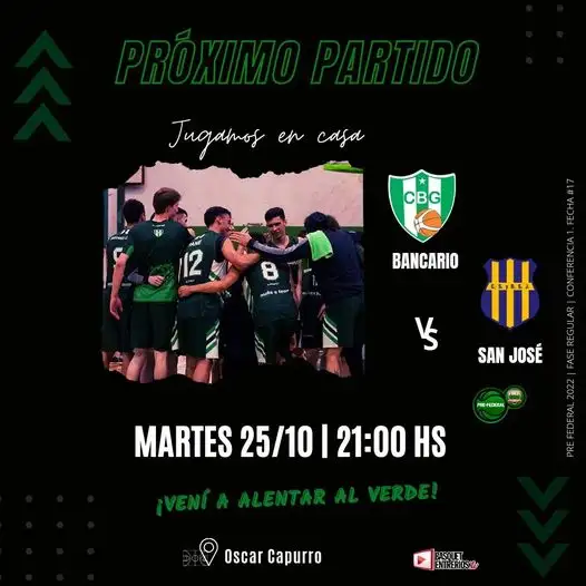 A todo o nada jugará Bancario esta noche y si el público lo acompaña seguramente hará pesar la localía. Partidazo por donde se lo mire.