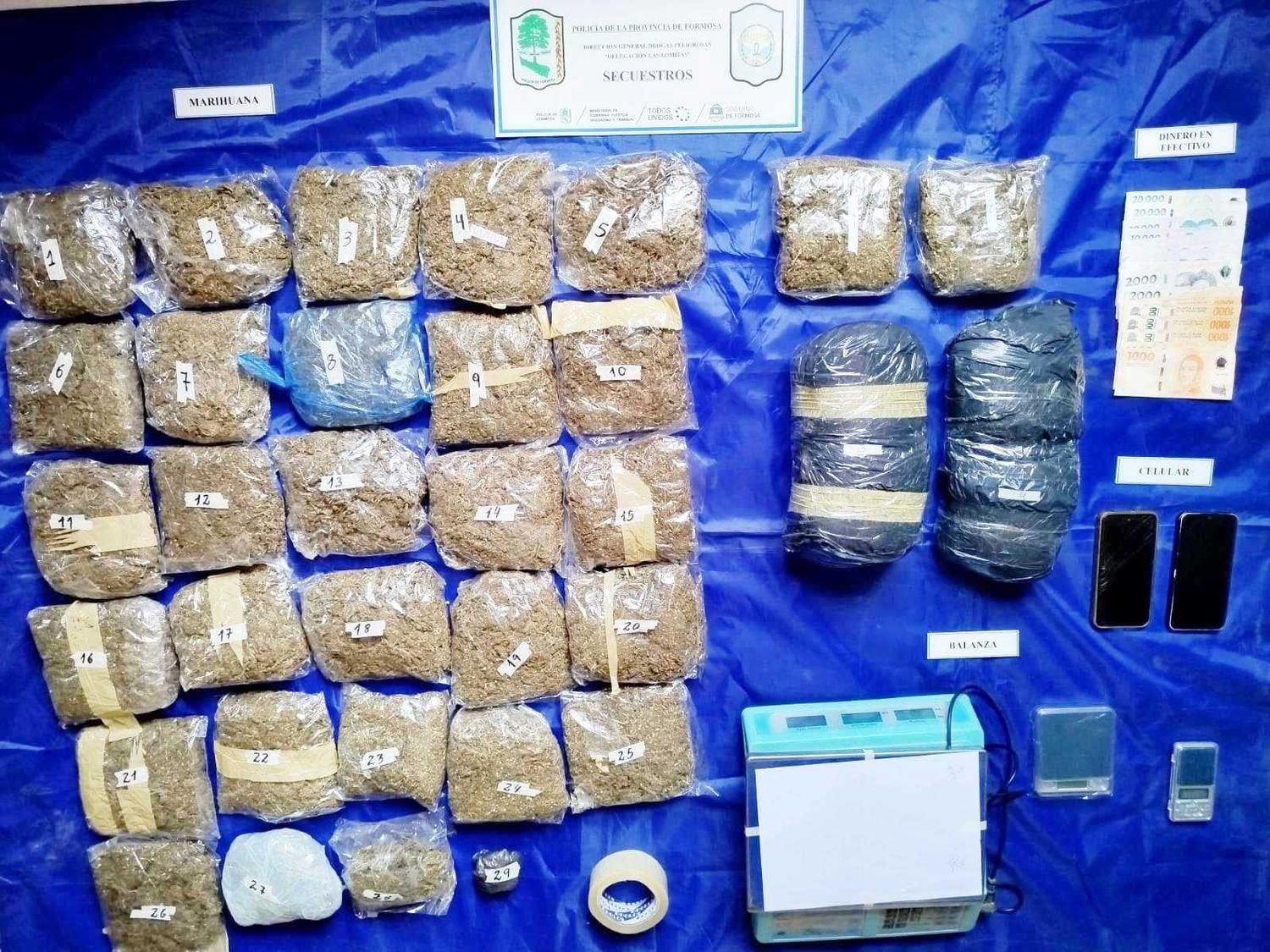 Detuvieron a dos jóvenes con droga y
desarticularon tres centros de distribución