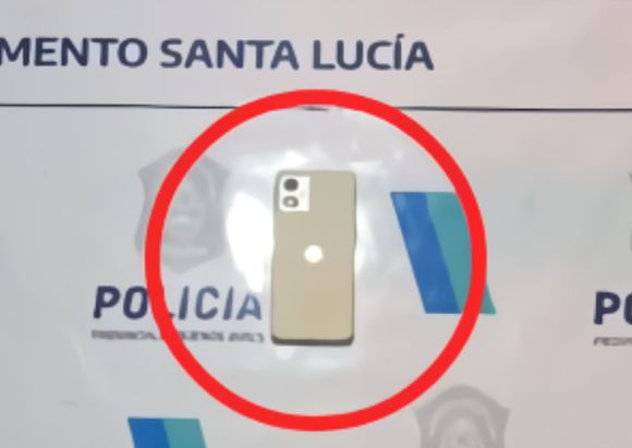 Santa Lucía: recuperaron celular robado a una adolescente