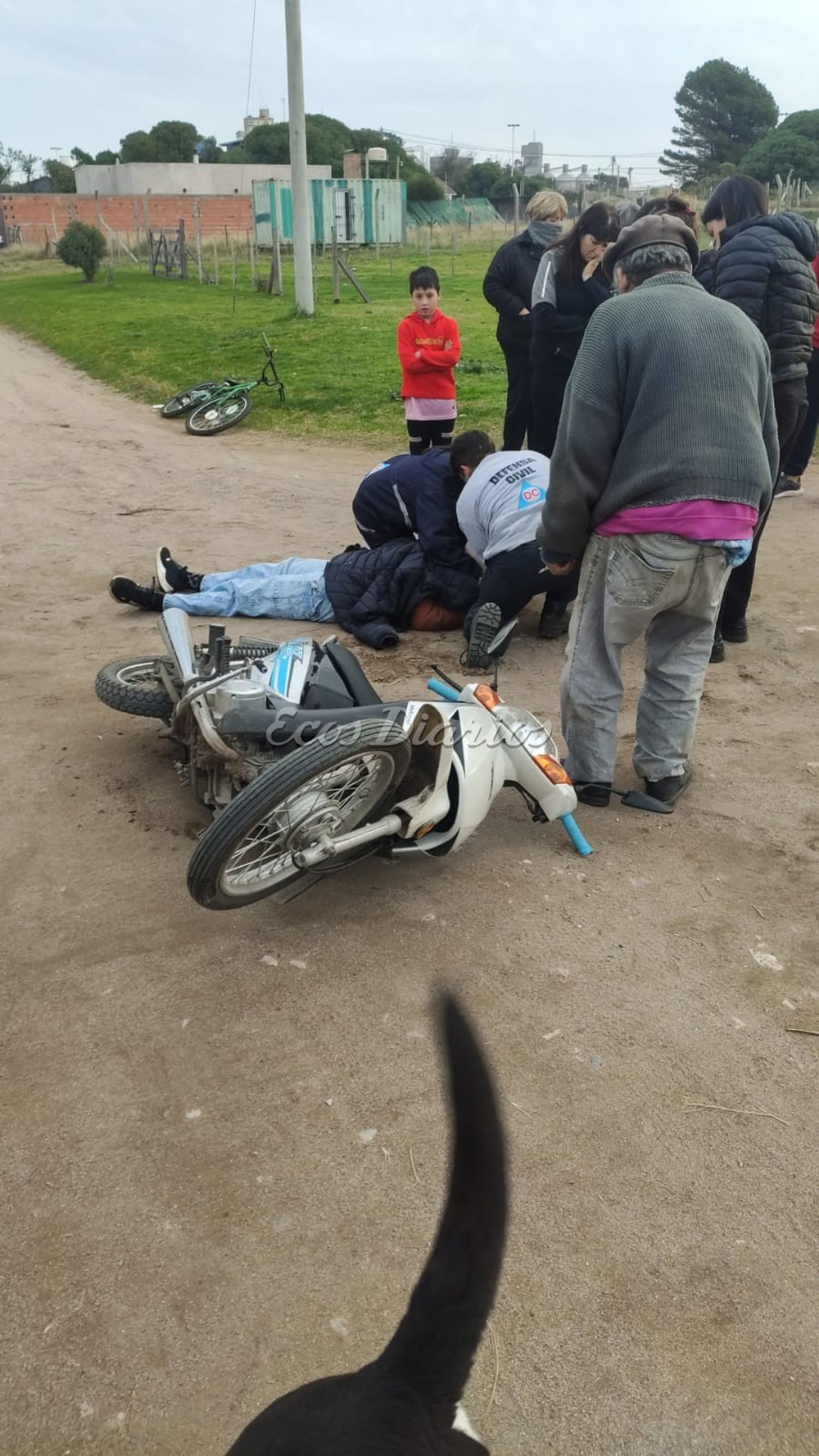 Accidente con mujer lesionada en 517 y 522 de Quequén