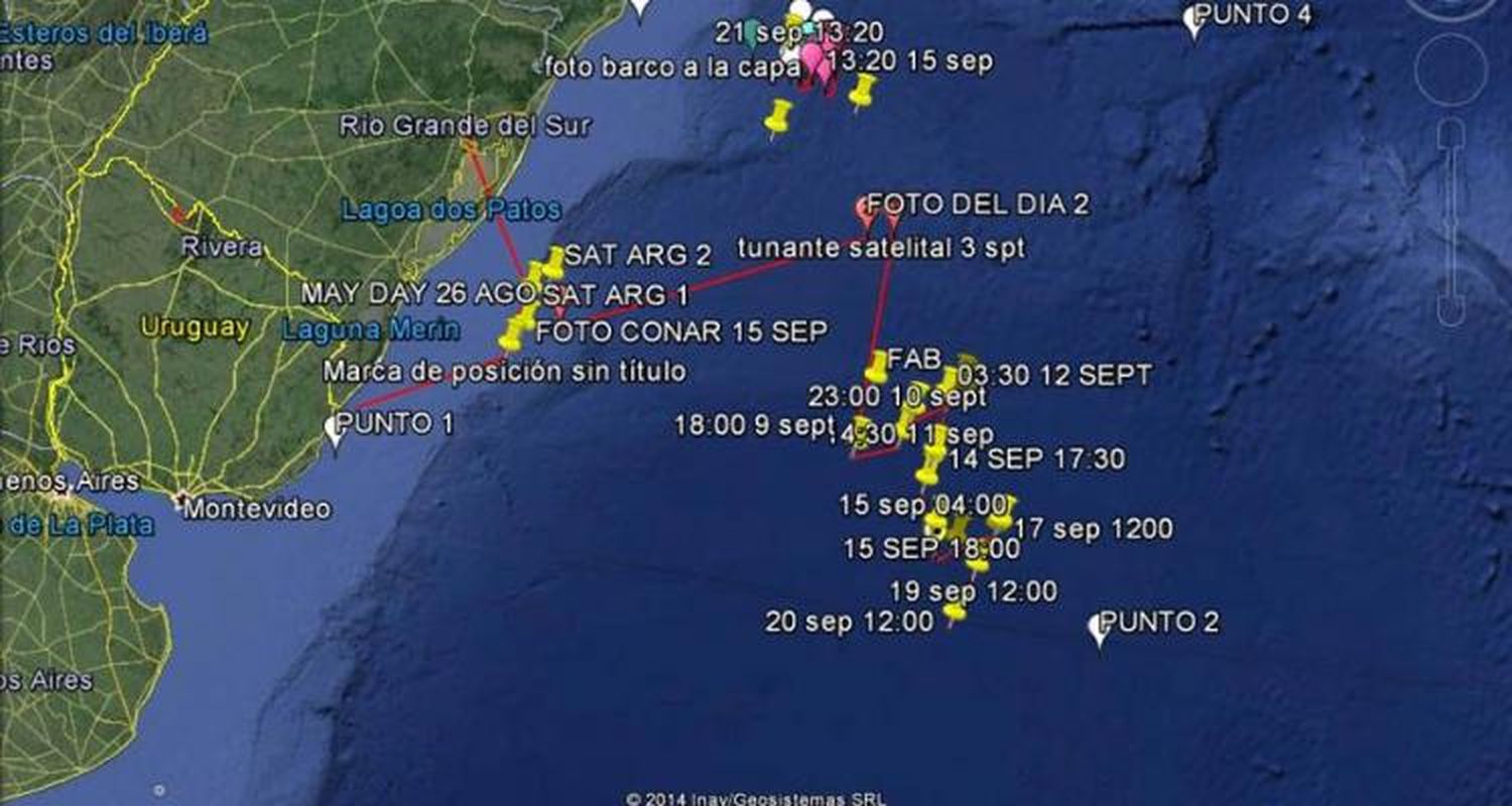 Brasil continúa analizando las imágenes del Tomnod para dar con el Tunante II