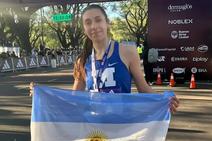 Micaela Levaggi es campeona nacional de Medio Maratón.