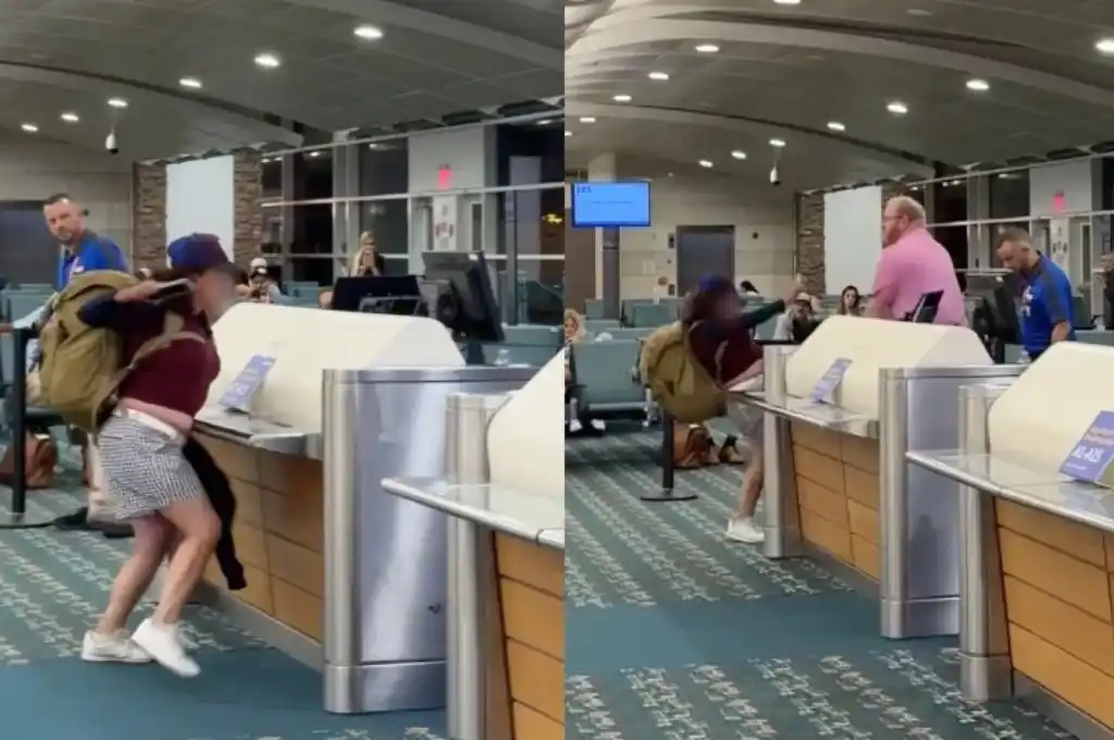 Furiosa reacción de una pasajera