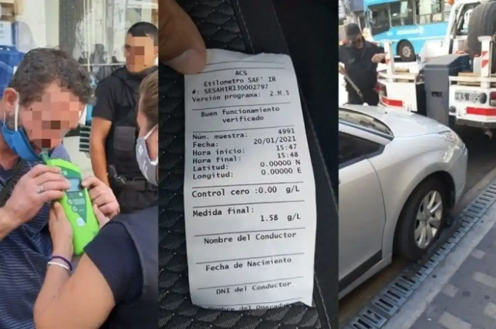 Detienen a conductor alcoholizado en pleno centro rosarino