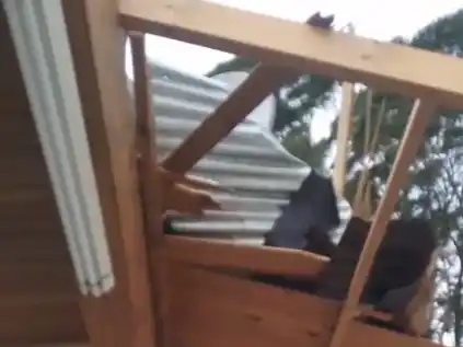 Así quedó la cubierta de la Escuela Primaria 64 del paraje Santa Teresa.