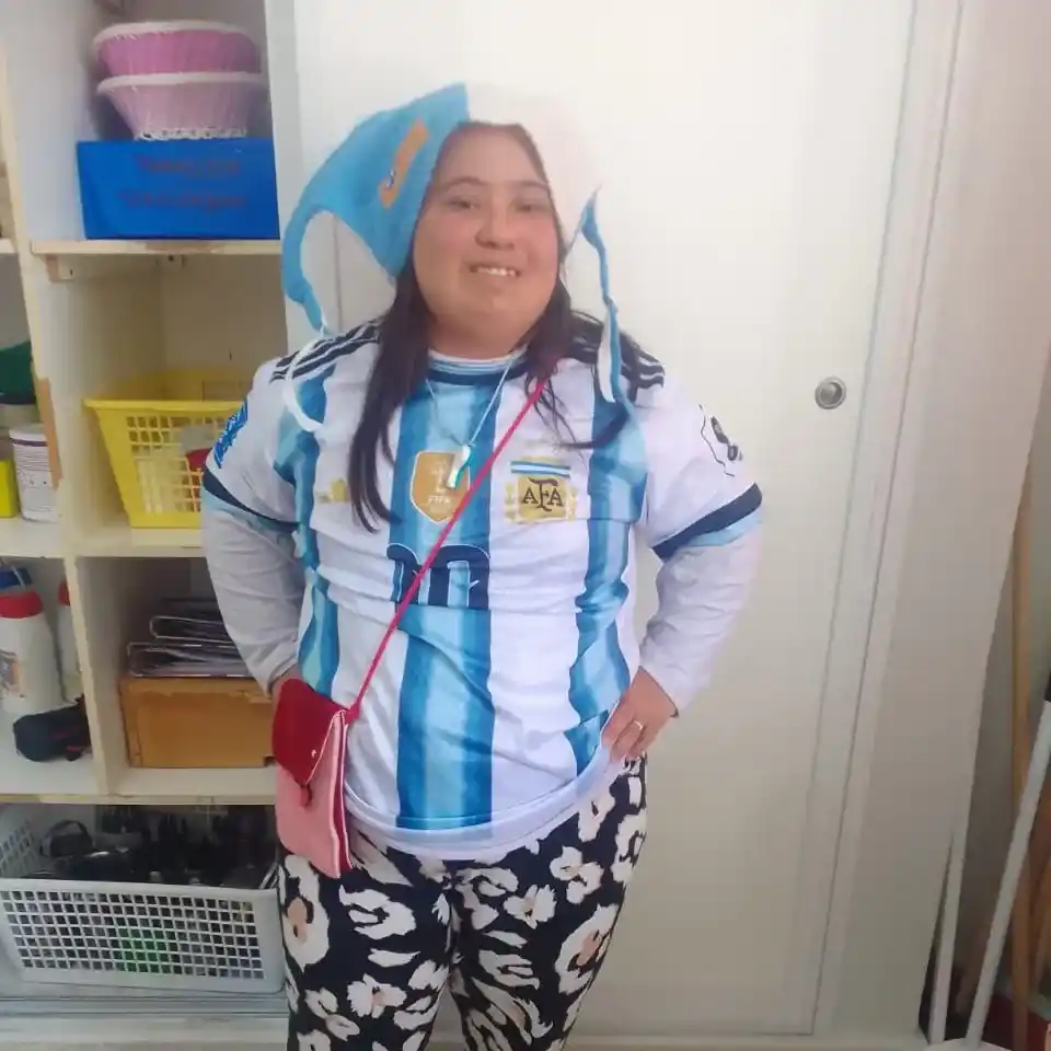 ¡Delfi ya está lista para ver a la Selección Argentina!