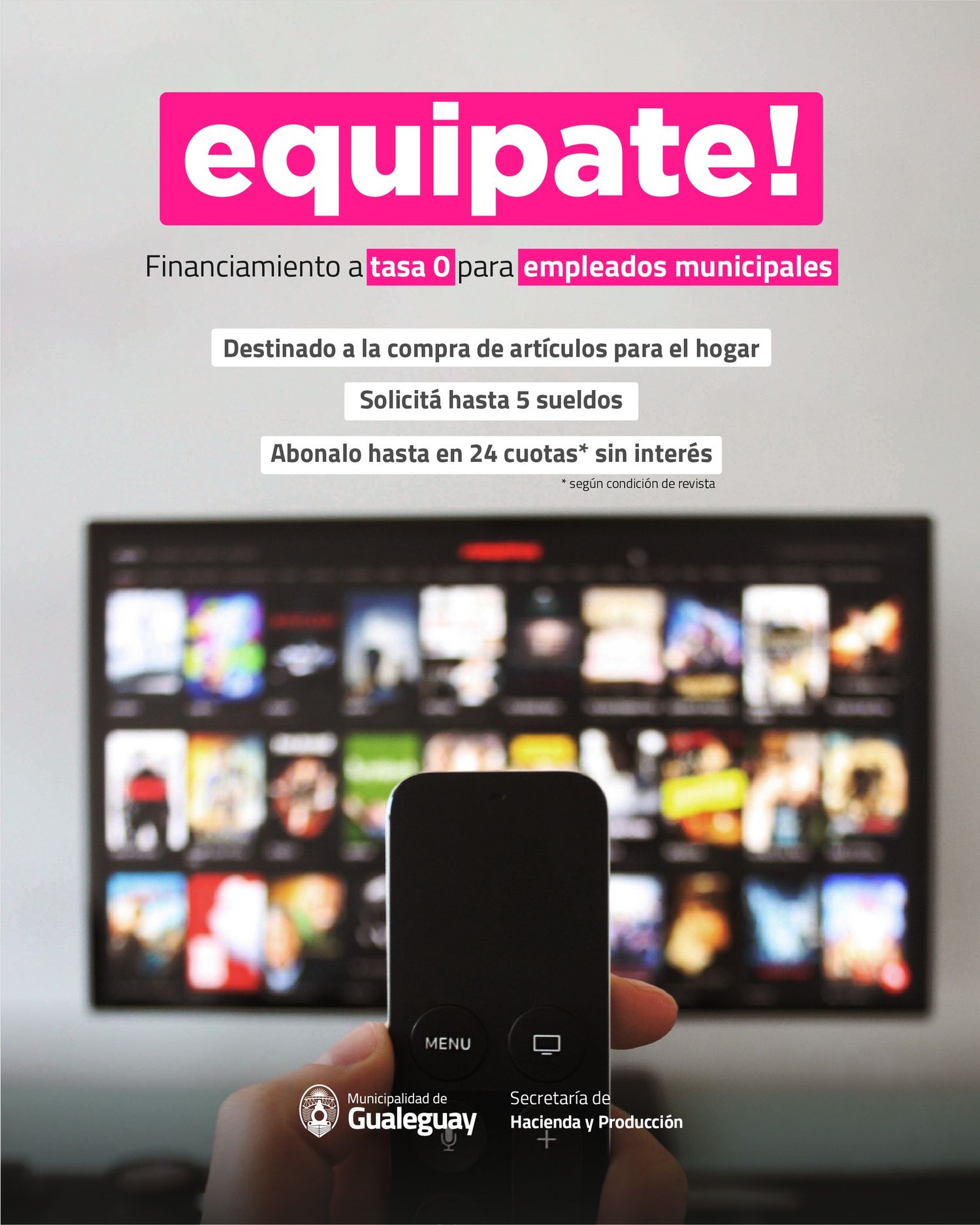 Equipate: programa de financiamiento para empelados municipales