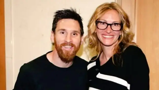 Julia Roberts, rendida a los pies de Lionel Messi