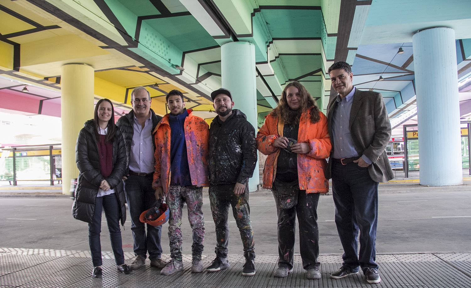 Jorge Macri y Soledad Martínez recorrieron la intervención artística de Puente Saavedra