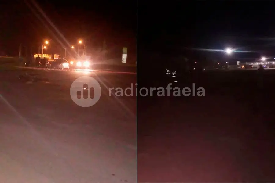 Fuerte accidente en la RP66 terminó con un motociclista gravemente herido