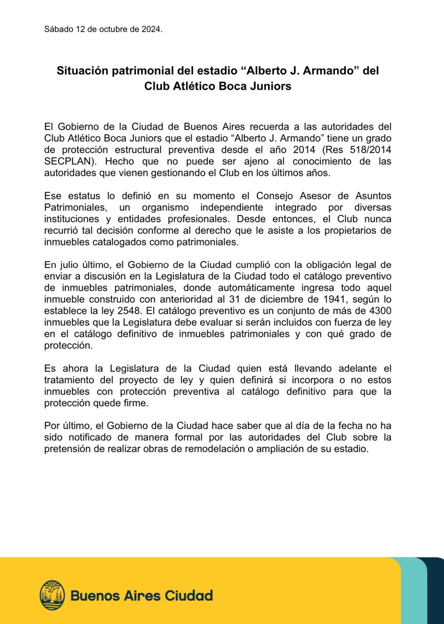 macri comunicado