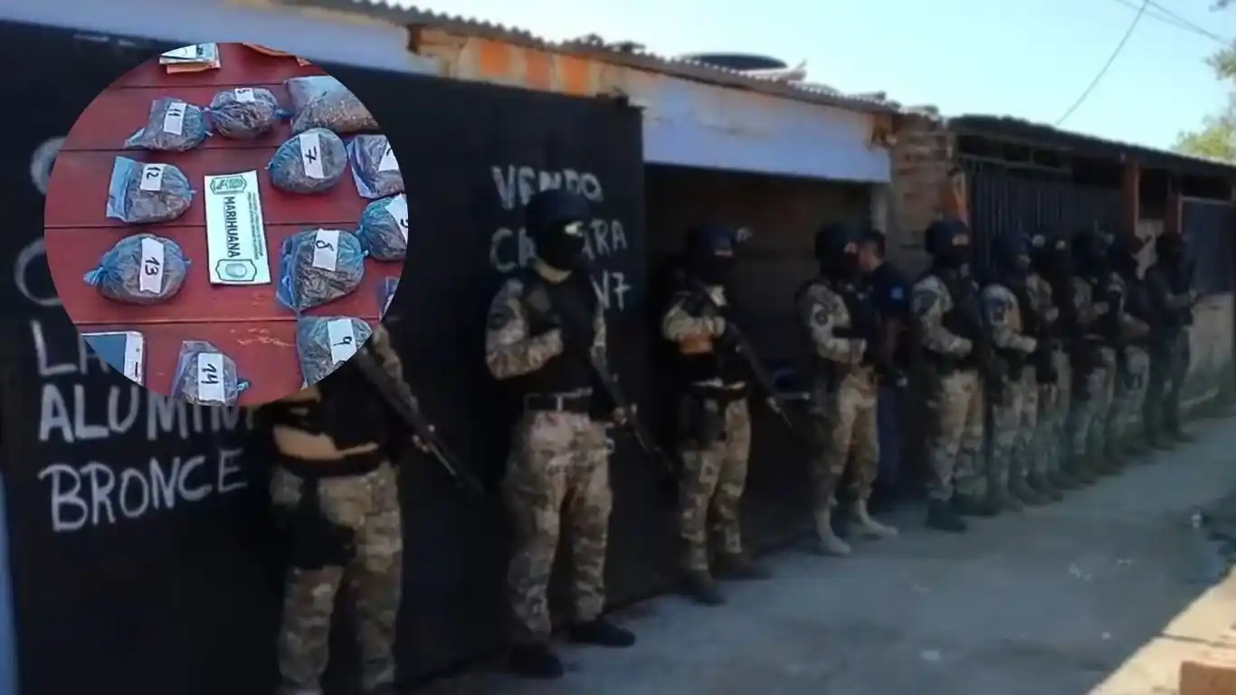 Operativo antidroga finalizó con cuatro allanamientos en el Distrito Cinco