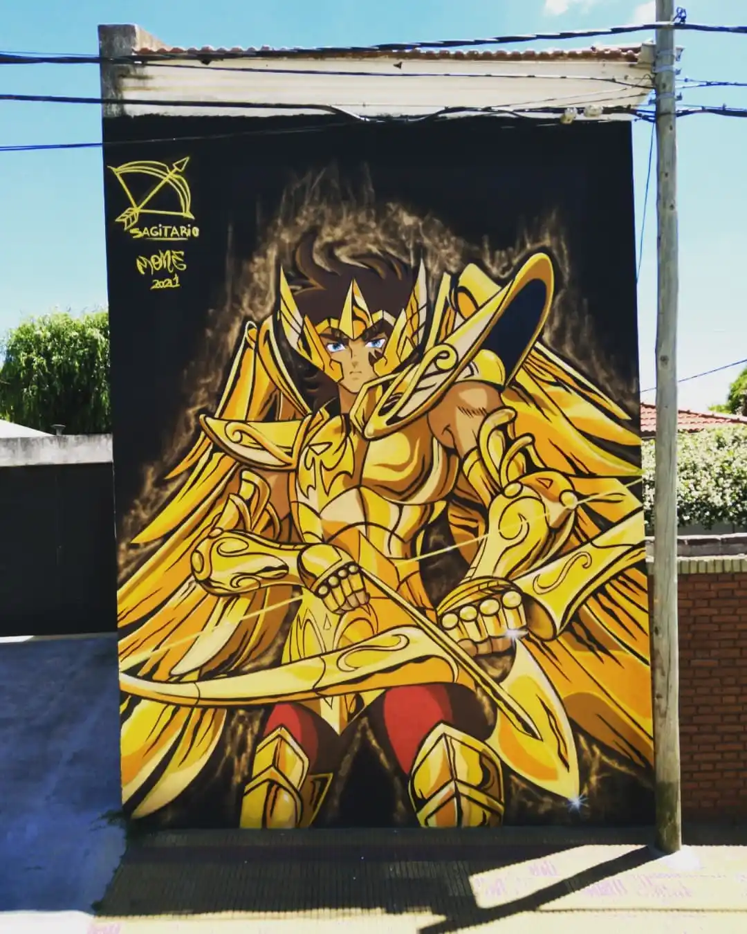 El mural está ubicado en Arenales y 12 de Octubre
