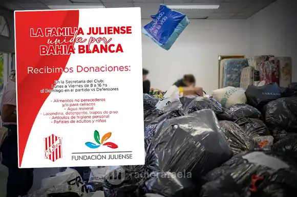 El Club 9 de Julio se sumó a la colecta solidaria por Bahía Blanca