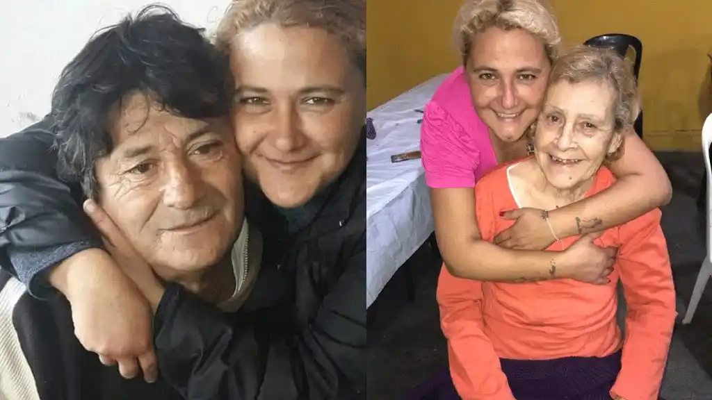 Patricia Arrieta junto a sus padres, María del Carmen Manzo y Roberto Arrieta
