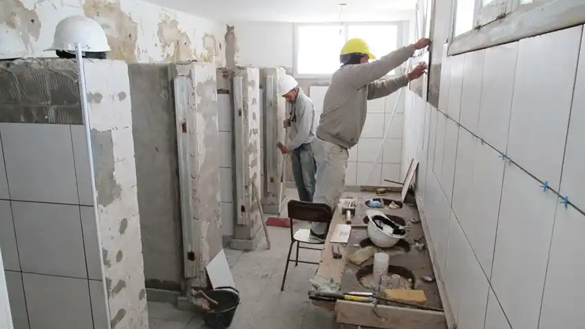 Obras en la Escuela 4 de Balcarce