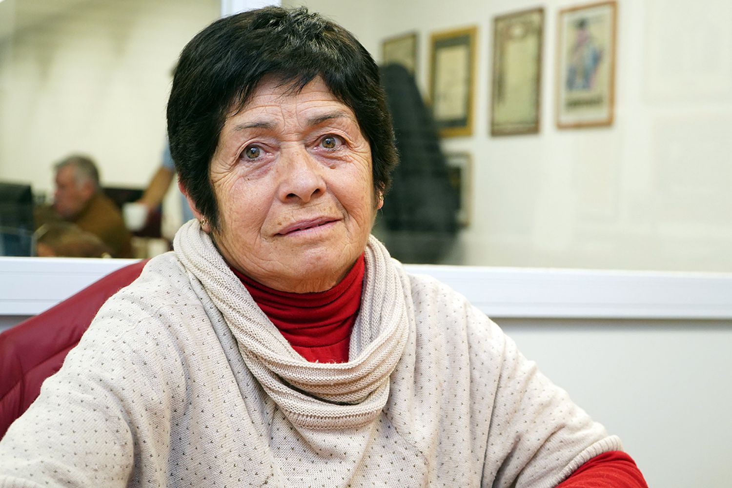 Agradecida. Por la profesión que eligió en su vida laboral, la docencia, la atrapó
