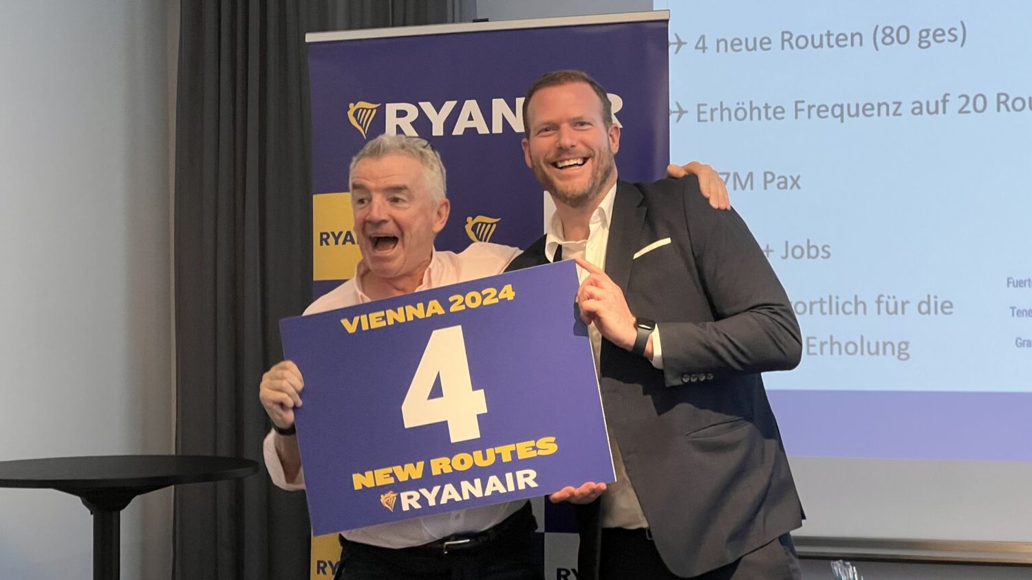 Ryanair unveils its record schedule in Austria for summer 2024