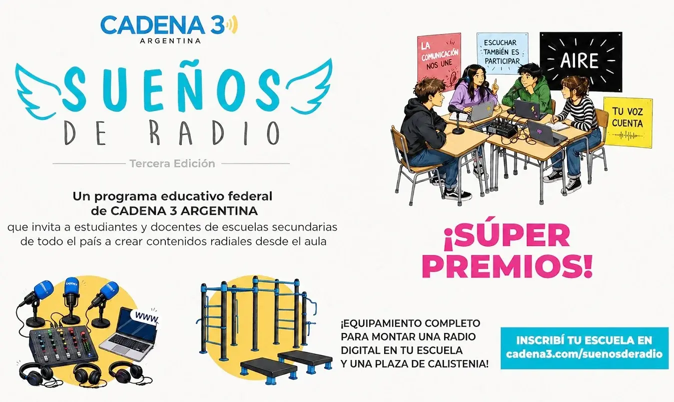 Invitan a las escuelas secundarias a participar del certamen federal Sueños de Radio