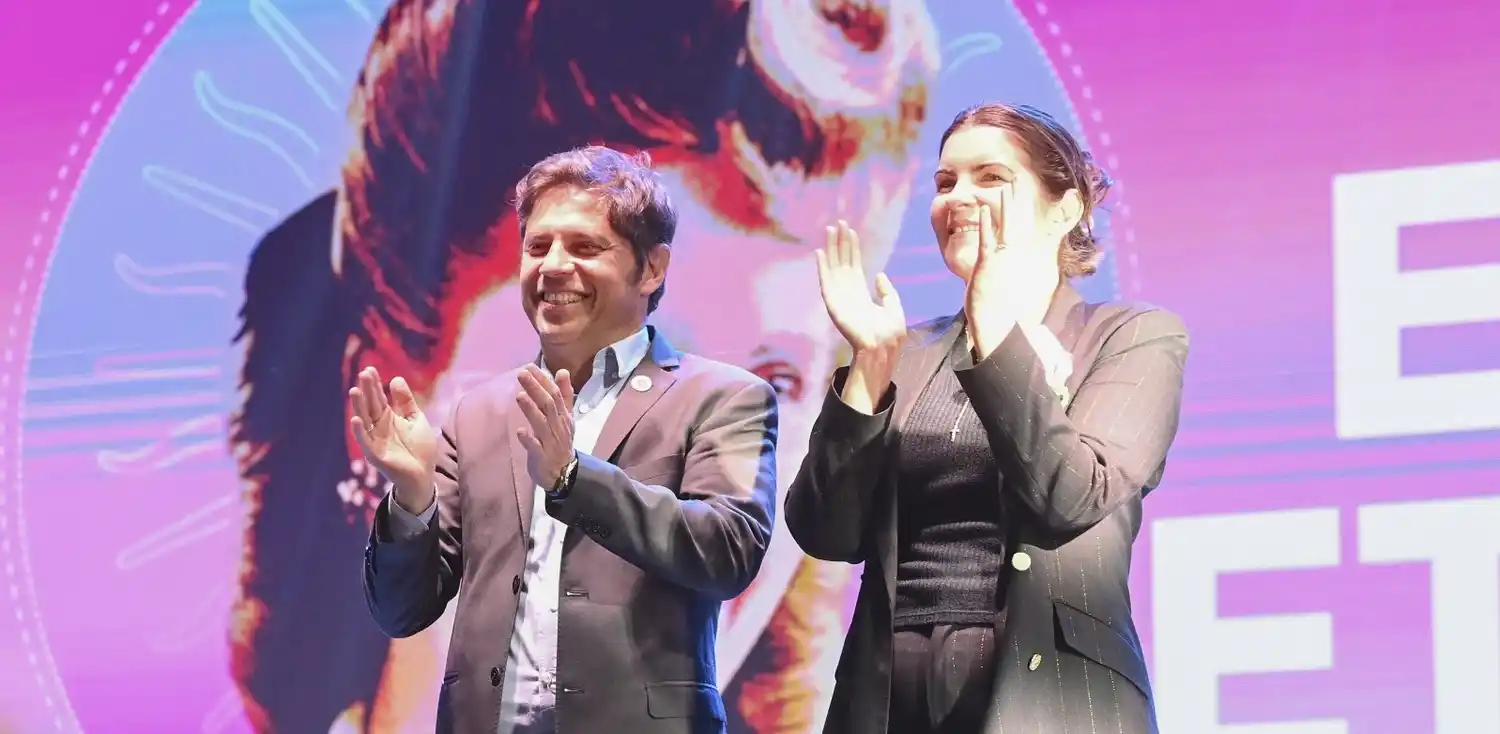 Kicillof y Fernández en el homenaje por el 72° Aniversario del fallecimiento de Eva Perón.