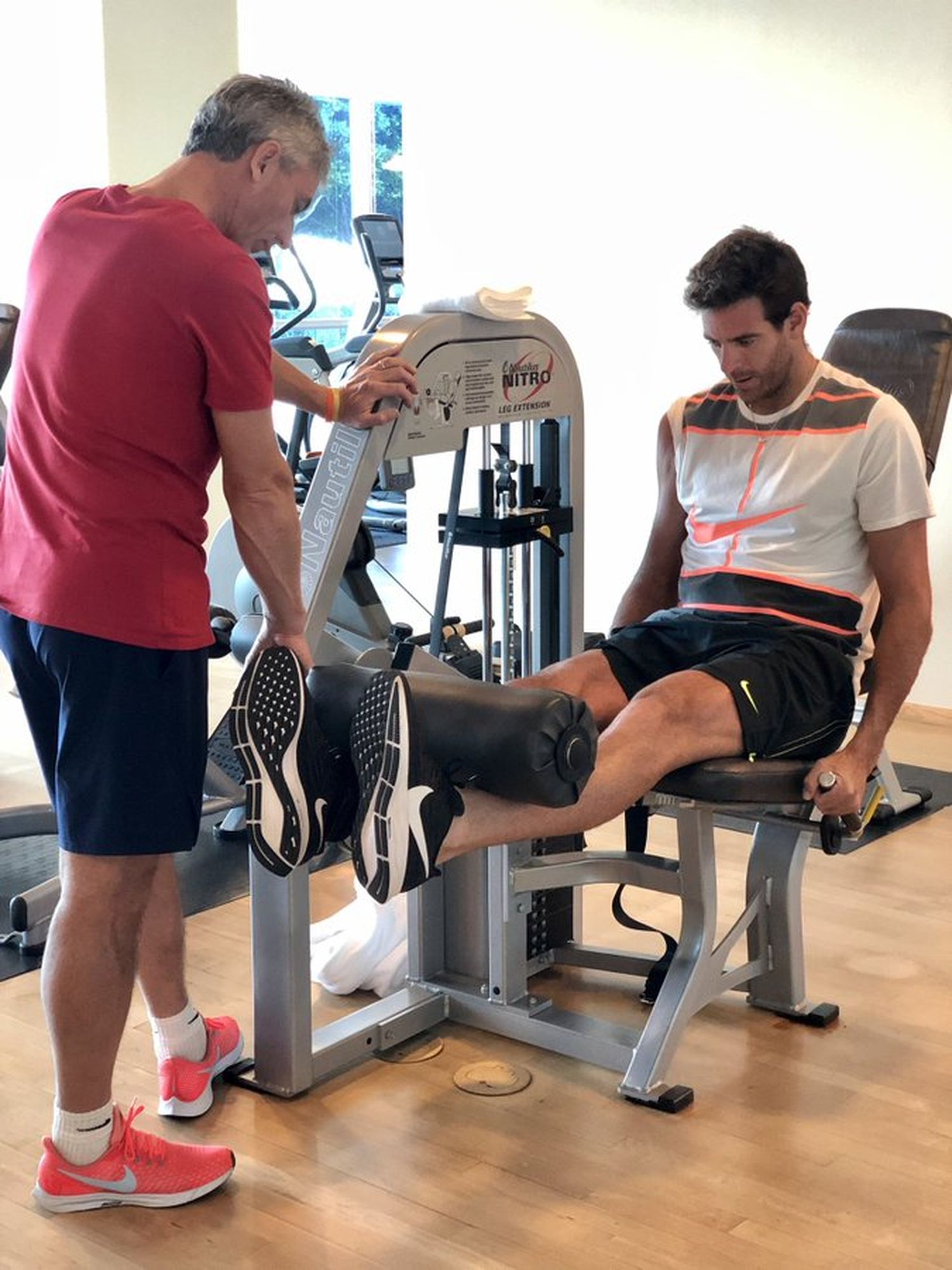 Del Potro, en el gimnasio