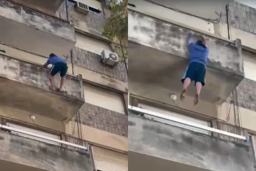 Un hombre cayó de un cuarto piso.