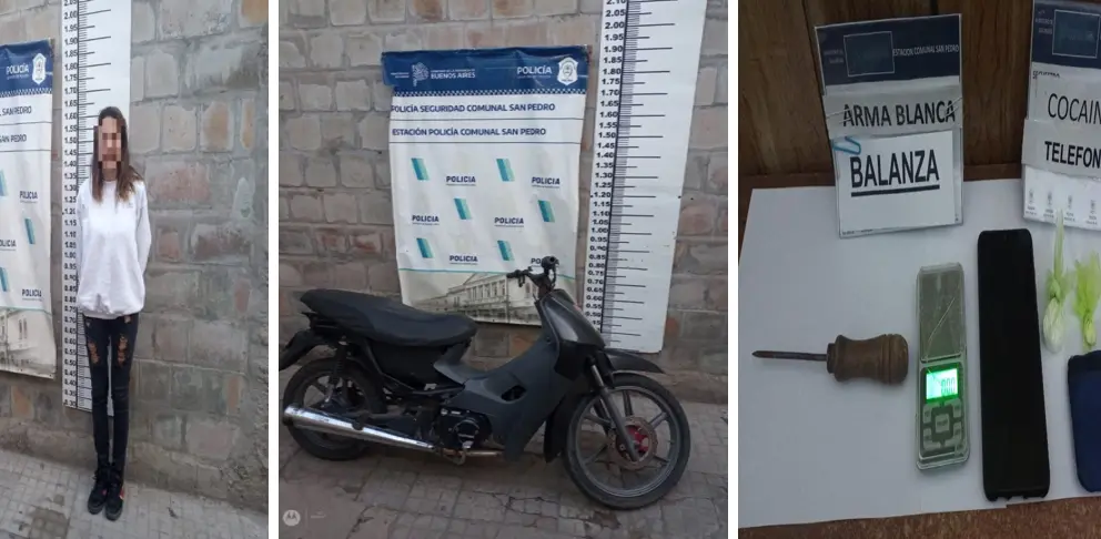 Iba en moto robada, llevaba cocaína y una balanza: agredió a la Policía en la Comisaría