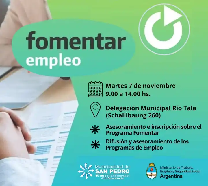 Jornada de asesoramiento e inscripción del Programa Fomentar Empleo