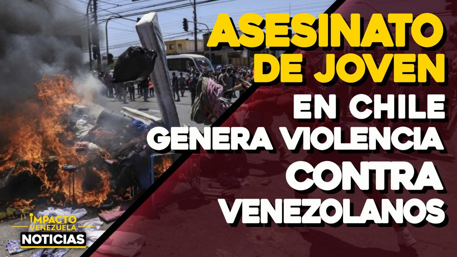 EN MEDIO DE UNA PROTESTA POR LA MUERTE DE UN JOVEN queman las pertenencias de migrantes venezolanos en Chile – NOTICIAS IMPACTO VENEZUELA