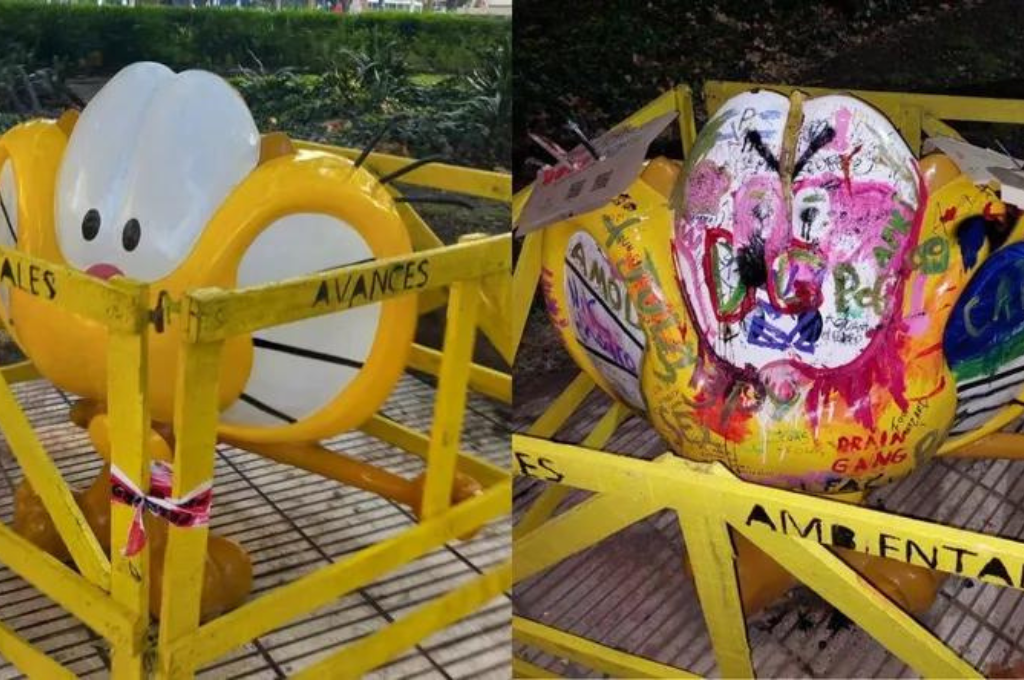 La estatua de Gaturro fue vandalizada en reiteradas oportunidades