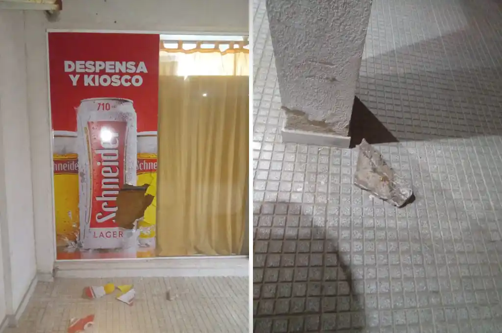 “Impotencia pura”: atacaron un kiosco y rompieron la vidriera con un escombro