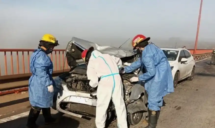 Choque múltiple en el puente de Zárate - Brazo Largo: Al menos 3 heridos