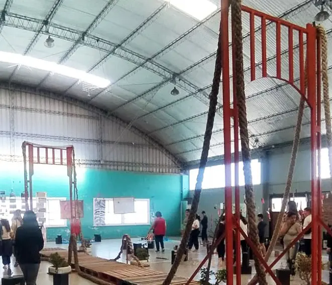 El puente Colgante motivo de una instalación artística