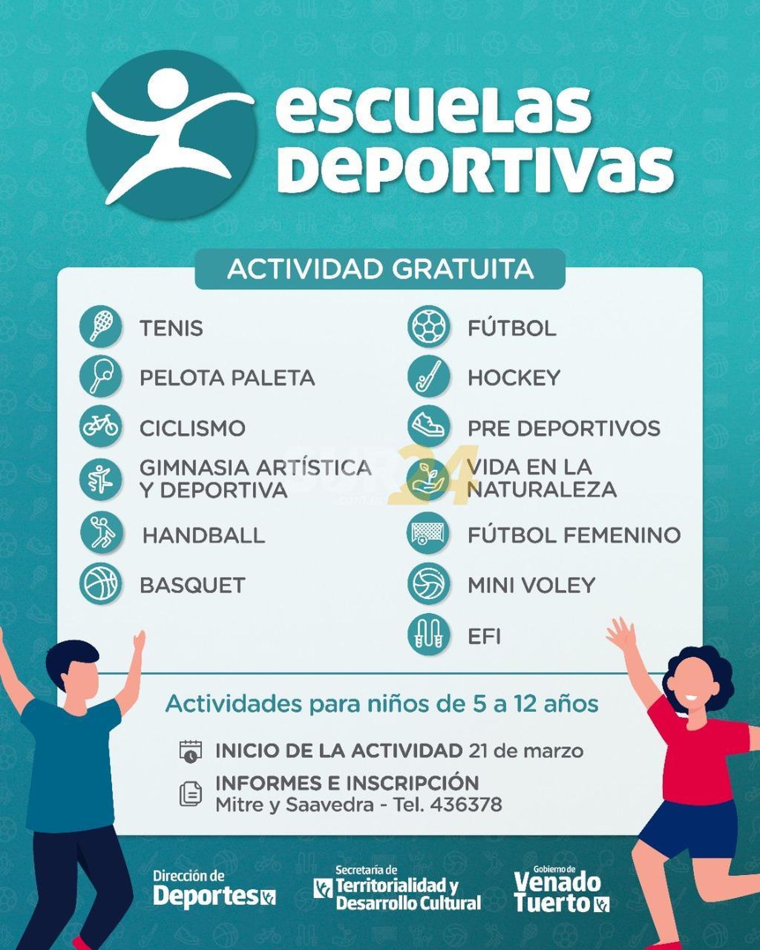 Comenzaron las escuelas deportivas gratuitas en Venado