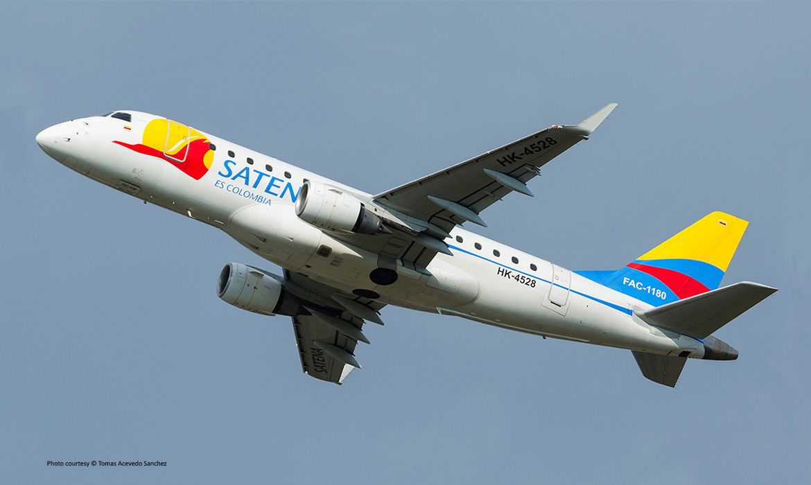 Colombia: un Embraer E170 de Satena está a la venta