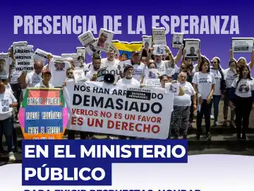 ONG convoca a la primera edición de “Presencia de la Esperanza”: para denunciar situación de los presos políticos