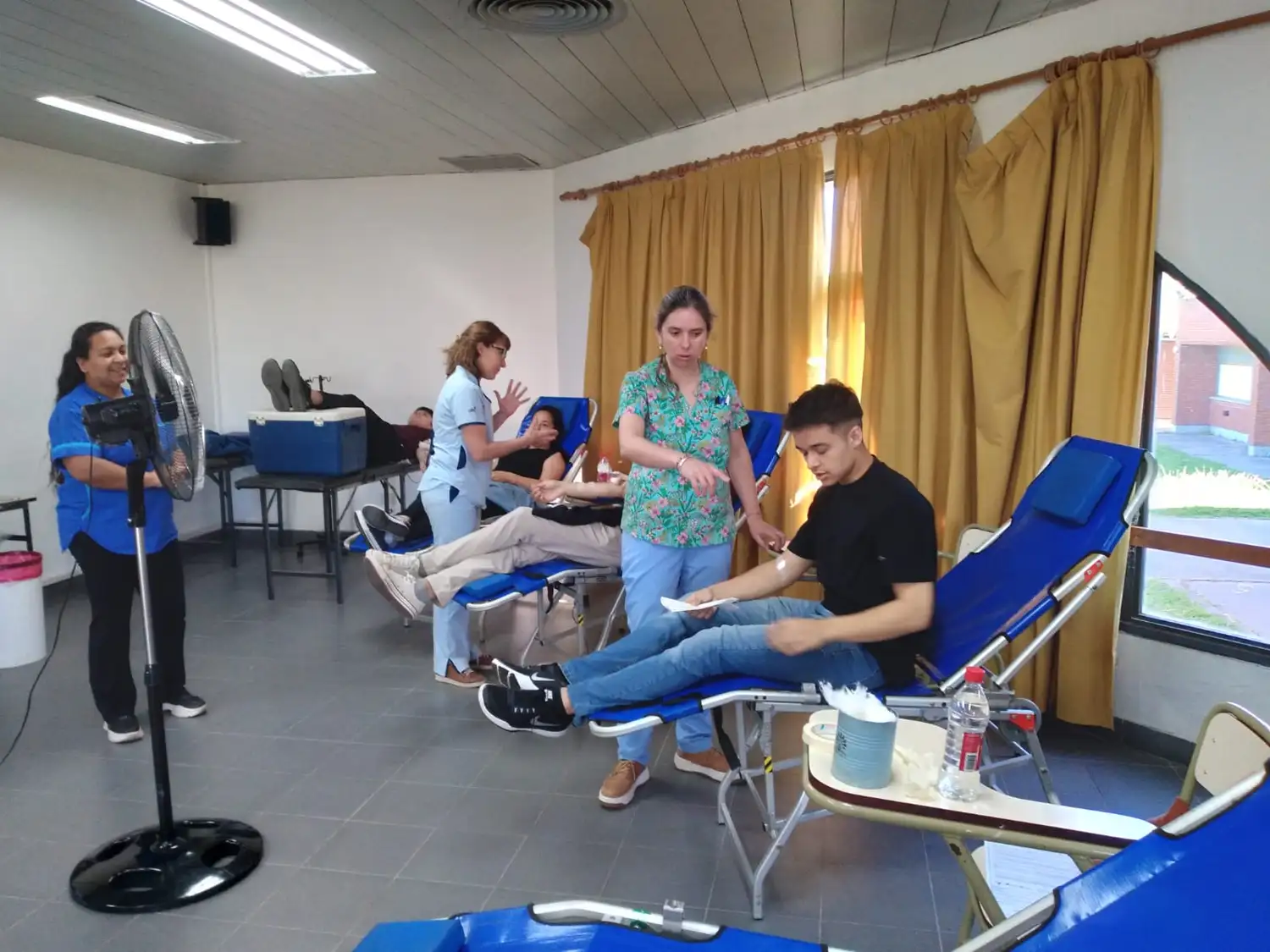 La sala de extracción preparada en el campus estudiantil