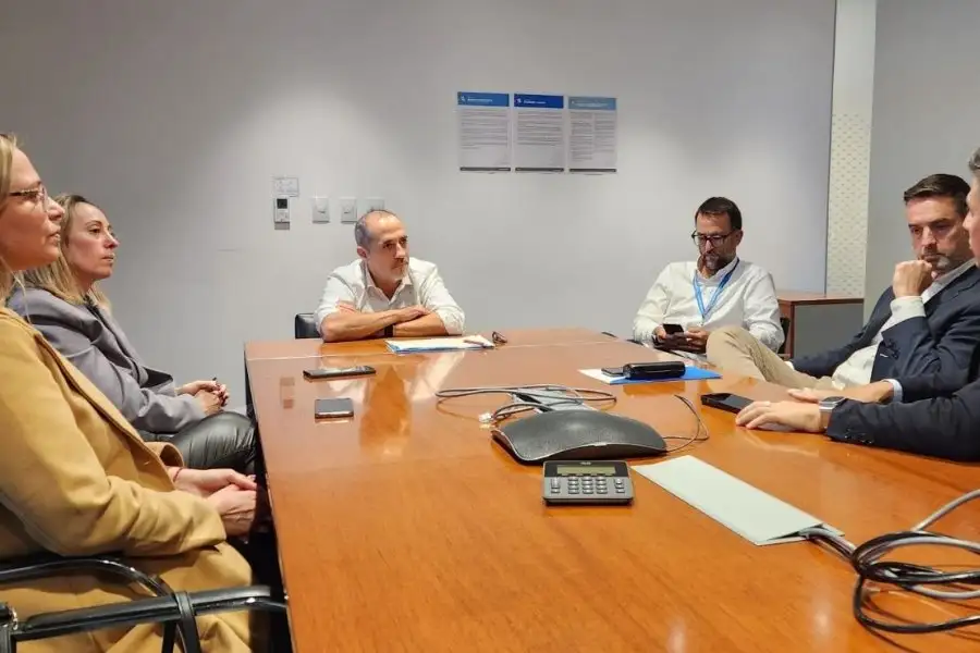 Reunión de funcionarios provinciales con autoridades de Aerolíneas en </p><p>Buenos Aires