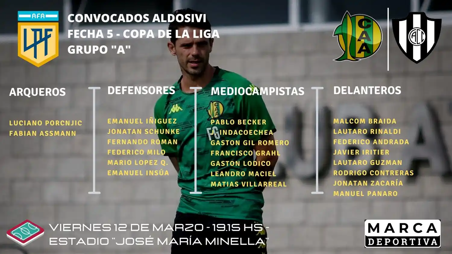 Aldosivi concentra para un partido importante