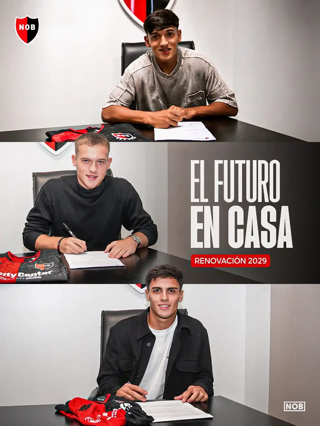 Newell’s anunció la renovación de contrato de tres juveniles y los blindó hasta 2029