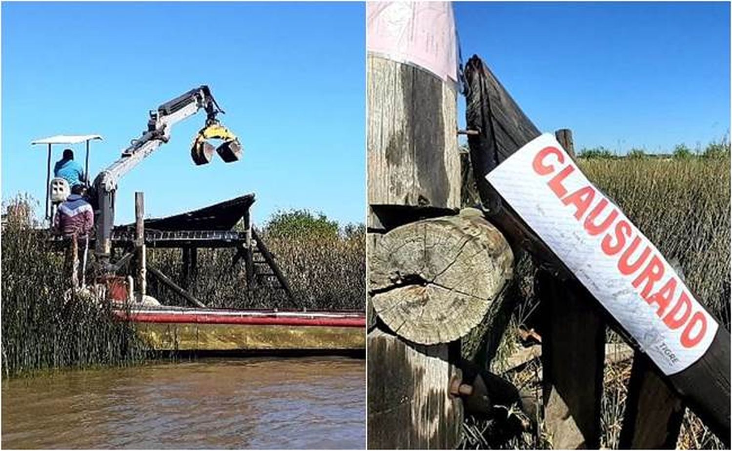 Tigre: Clausuraron construcciones irregulares en el Delta y Zamora destacó protección de la zona