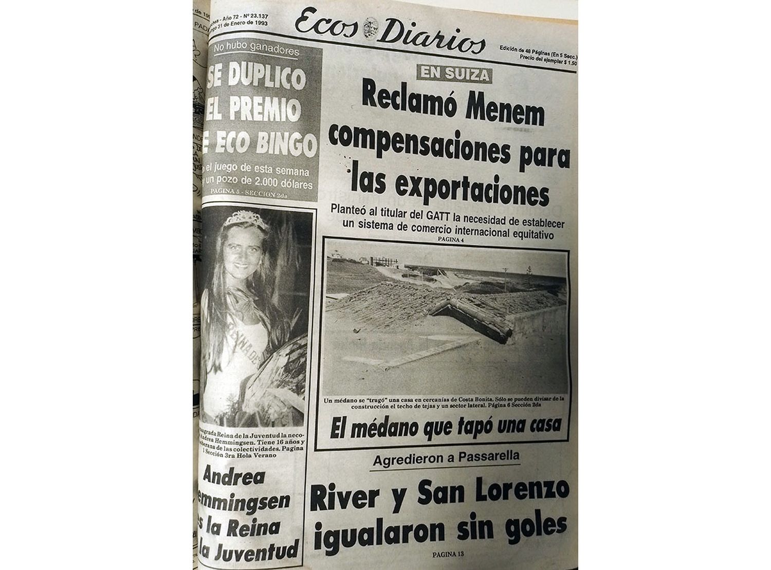 Domingo 31  de enero de 1993
