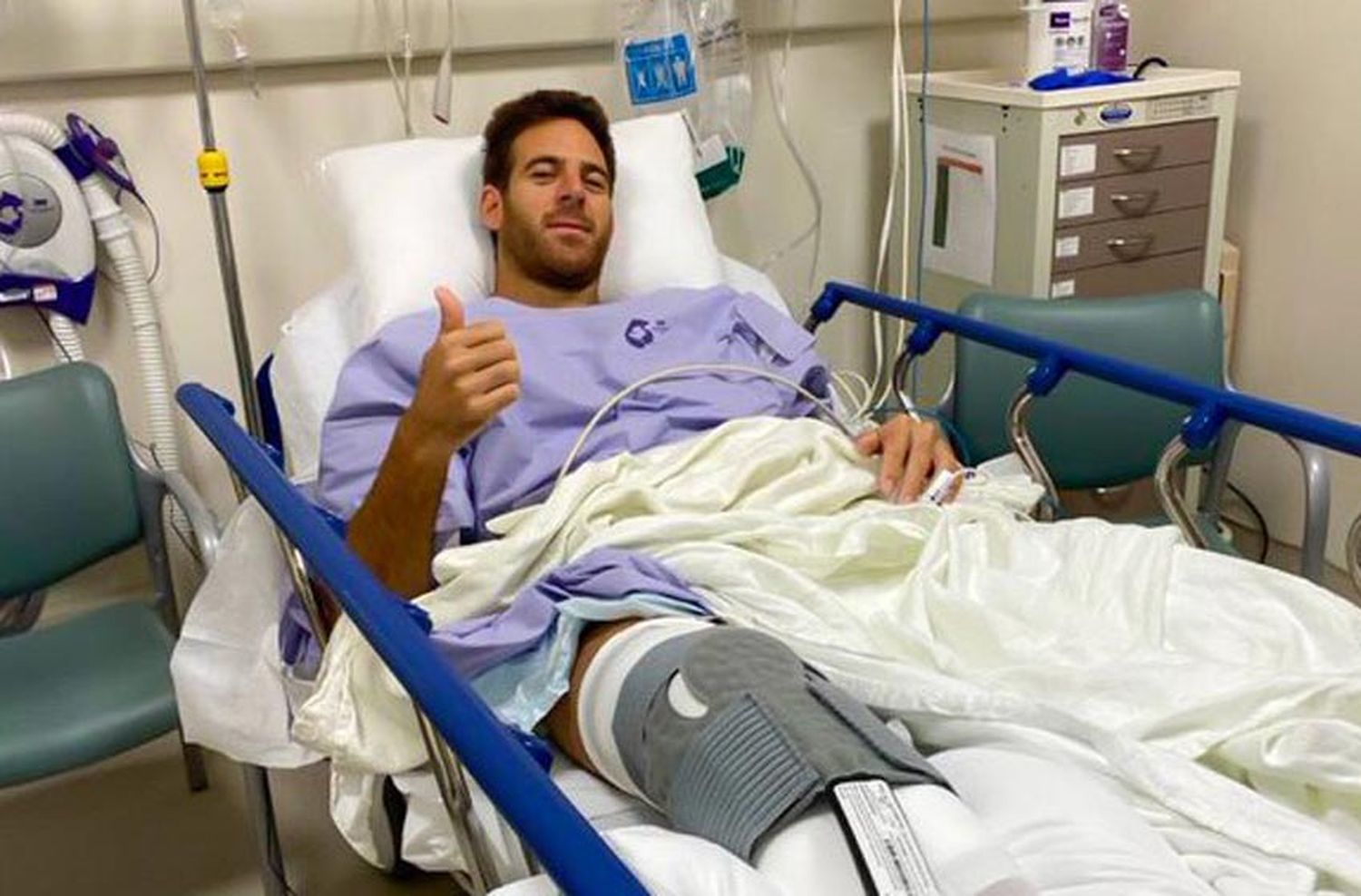 Una vez más, Del Potro fue operado de su rodilla derecha