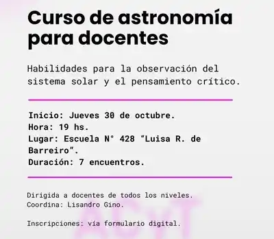 Curso de Atronomía para docentes