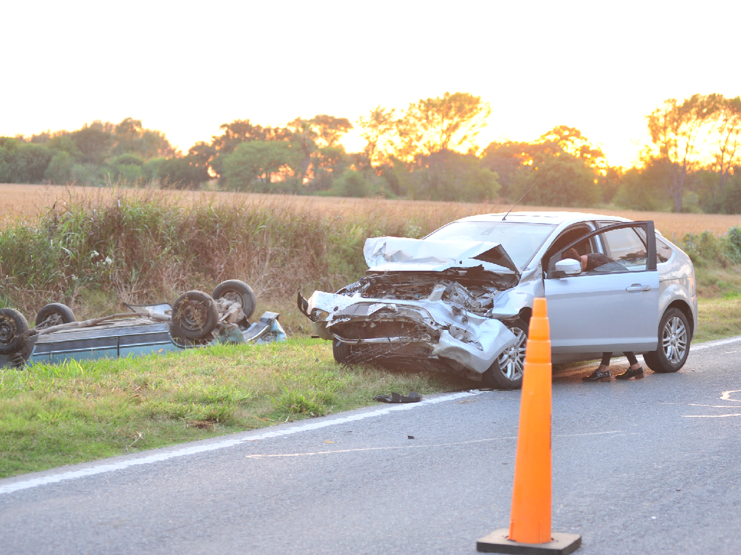 Una colisión por alcance provocó el accidente cerca de Josefina 