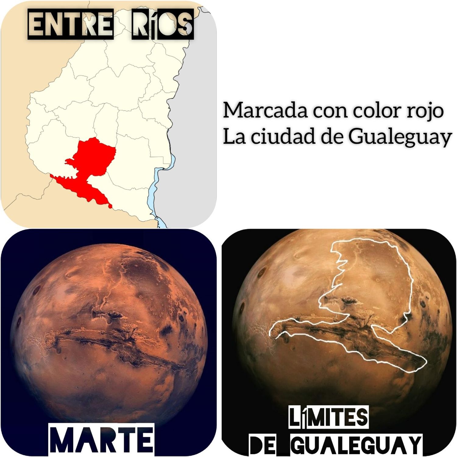 Gualeguay y una alucinante coincidencia marciana